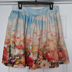 NWOT Couture District A-Line Full Floral Skirt